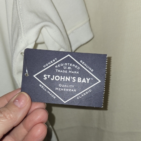 St. John's Bay Classic White Polo Shirt Essential Big And Tall 4XL - Picture 10 of 10